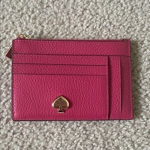 Kate Spade Fuchsia Leather Card Wallet